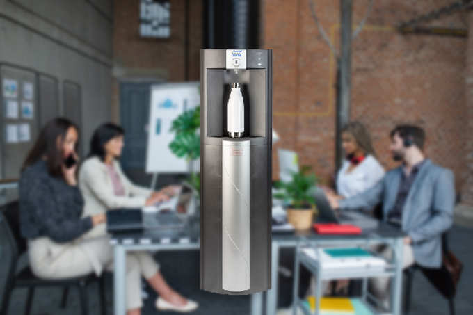 Office with Plumbed-In Water Coolers in little lever